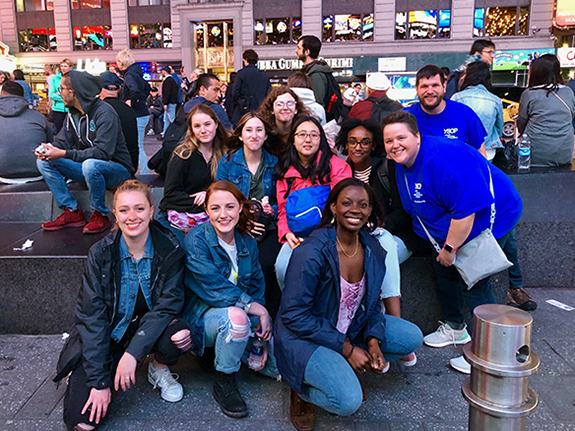 The 2019 Service-Learning group from Hendrix that traveled to New York City